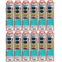 Charles Leonard Semi-Moist Watercolor Paint Set, Oval Pan with Brush, 8 Assorted Colors, 12 Sets
