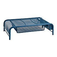 MIND READER Monitor Stand Ventilated Metal Mesh Laptop Riser and Desktop Organizer