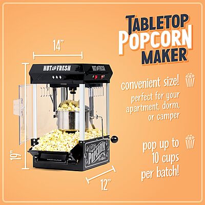 Nostalgia Popcorn Maker Machine - Professional Vintage Movie Theater Style