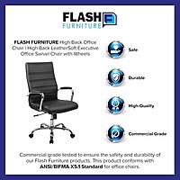 Flash Furniture Whitney Swivel LeatherSoft Desk Chair with Padded Seat and Armrests