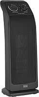 BLACK+DECKER Space Heater with Adjustable Thermostat, Ceramic Tower Heater, Portable Heater & Tower Fan with 3 Settings, Oscillating Electric Heater for Larger Rooms