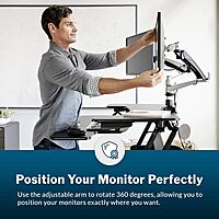 VARI VESA Monitor Arm - Adjustable Desk Mount with 360° Rotation