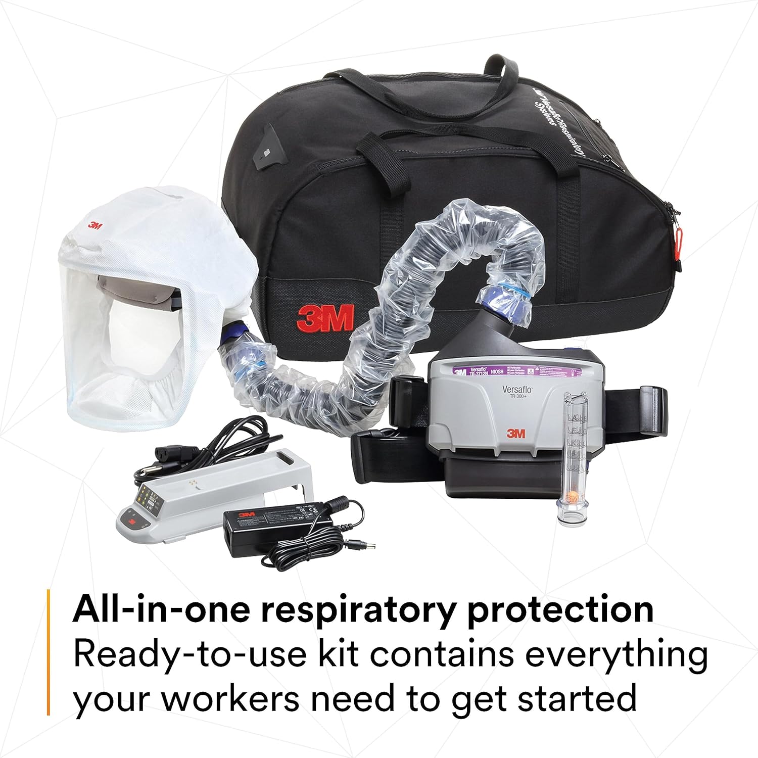 3M PAPR Respirator, Versaflo Powered Air Purifying Respirator Kit, TR-300N+ HKL, Healthcare, M/L Headcover, Lightweight
