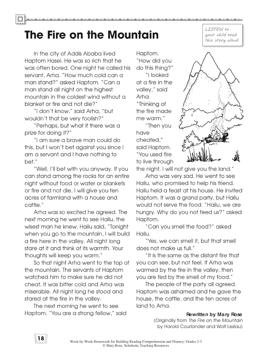 Week-by-Week Homework for Building Reading Comprehension & Fluency: Grades 2–3: 30 Reproducible High-Interest Passages