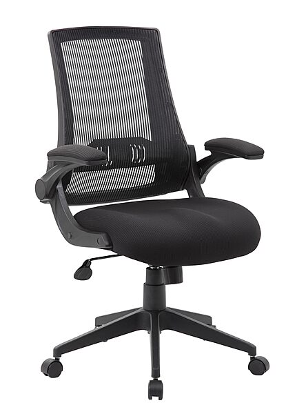 Boss Office Products Adjustable Mesh Task Chair, Black