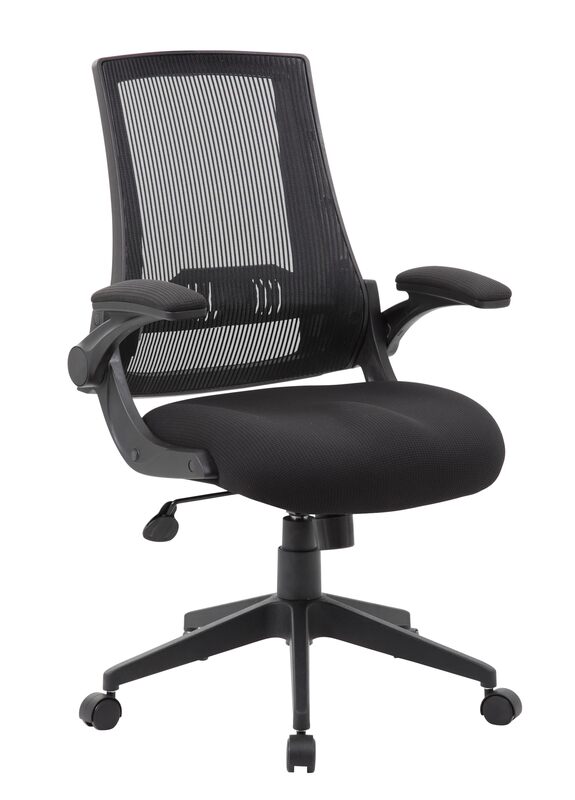 Boss Office Products Adjustable Mesh Task Chair, Black