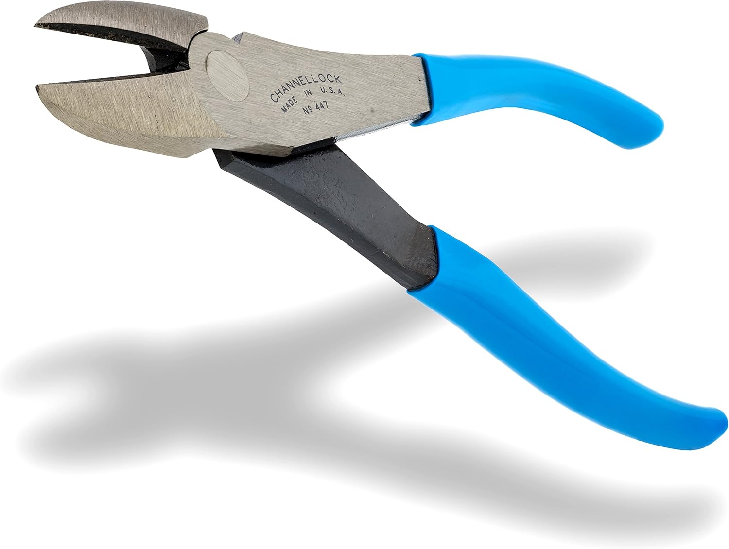 Channellock 447 GIDDS2-821226 Curved Jaw Diagonal Cutting Plier Grey/Blue, 7.5-Inch Curved Diagonal