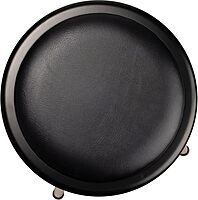 National Public Seating 6400 Vinyl Task Stool, With Backrest, 37in-39inH, Black