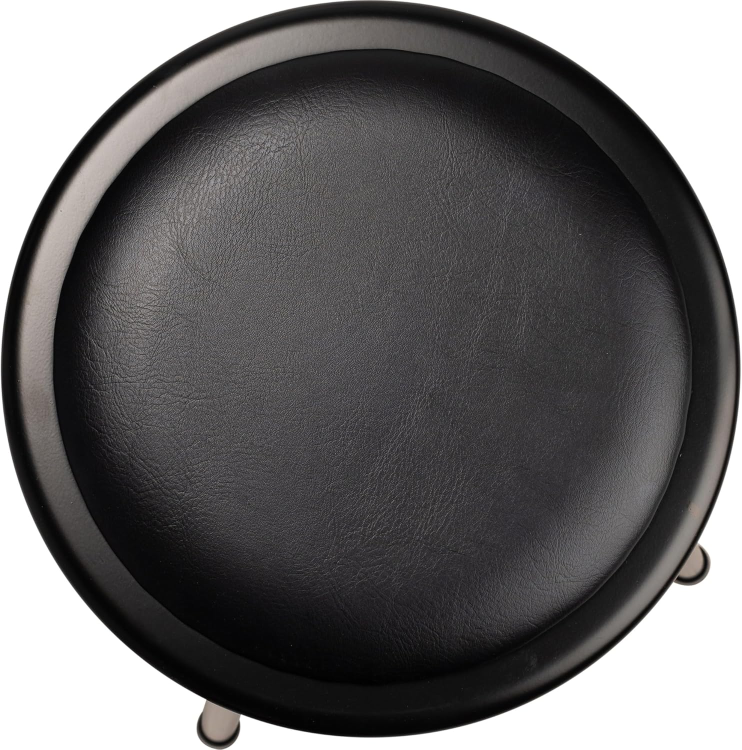 National Public Seating 6400 Vinyl Task Stool, With Backrest, 37in-39inH, Black