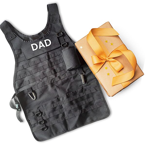 Caliber Gourmet Tactical Molle Apron Outdoor Durable Camping BBQ, Bottle Opener, Pockets, Reusable Carabiner, Adjustable