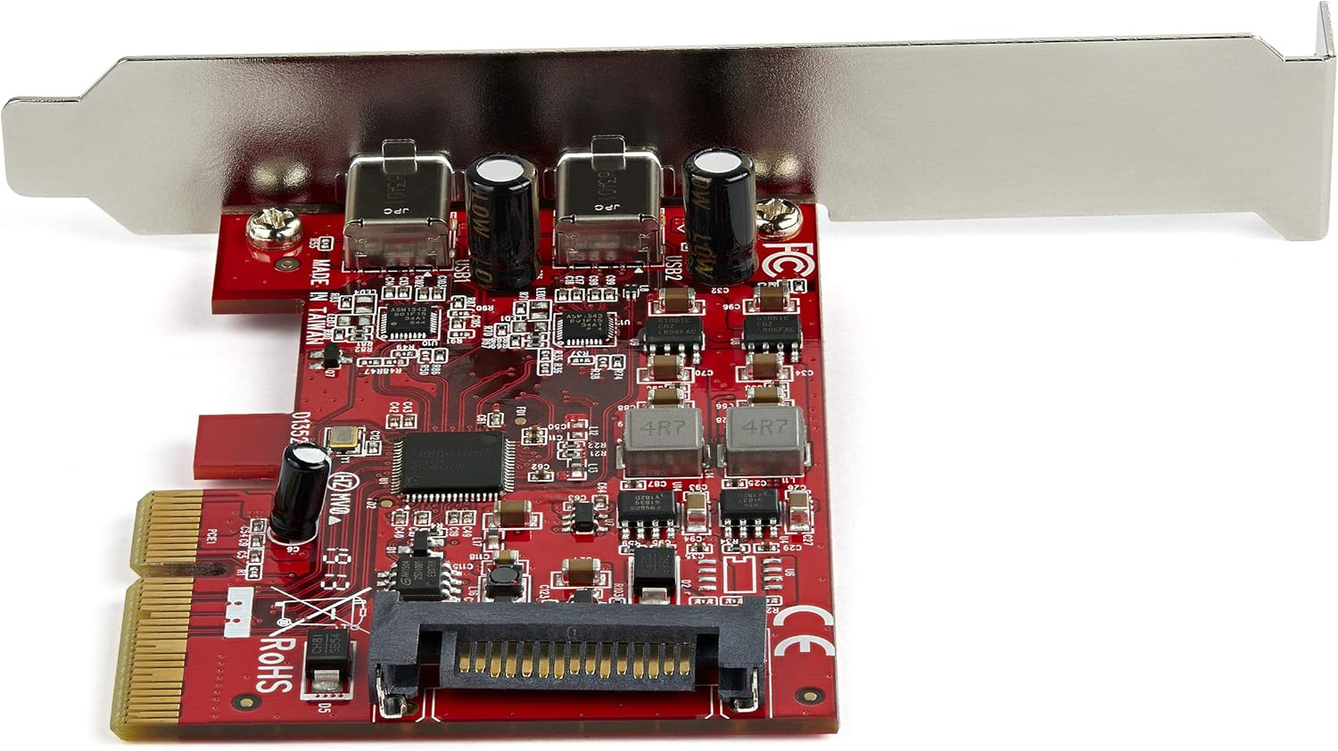 StarTech.com 2-Port USB 3.2 Gen 2 PCIe Card, USB-C 10Gbps PCI Express 3.0 x4 Adapter, Data Only, Windows/macOS/Linux