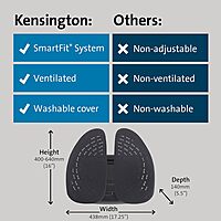 Kensington Smartfit Conform Back Rest (K60412WW),Black