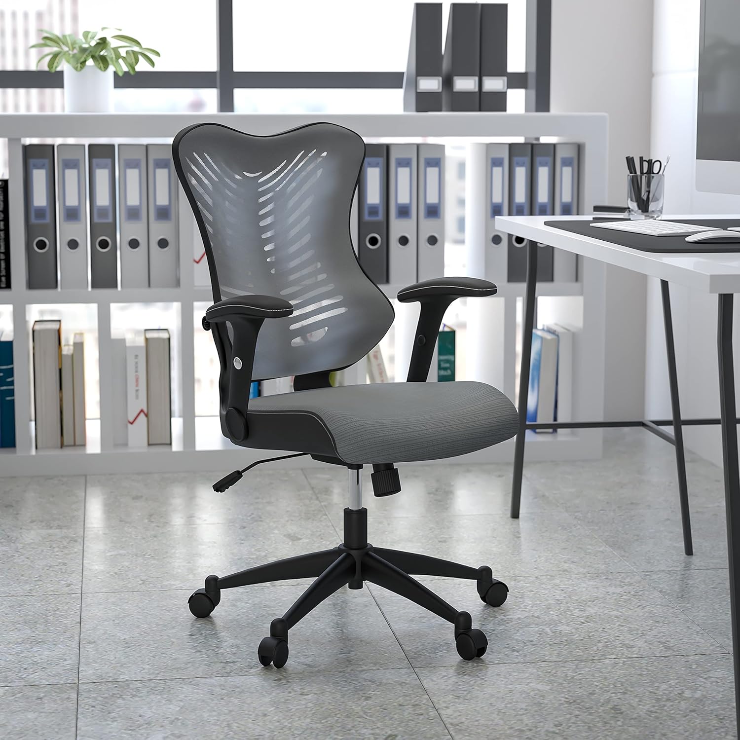FLASH FURNITURE Kale High Back Designer Mesh Executive Swivel Ergonomic Office Chair