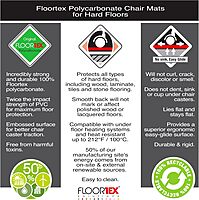 Floortex® Valuemat® Plus Polycarbonate Rectangular Chair Mat for Hard Floor - 30" x 48"