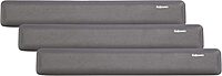 Fellowes 91737 Gel Wrist Rest - Graphite/Platinum (Pack of 3)
