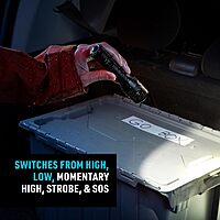 Nite Ize INOVA T8R PowerSwitch Rechargeable Dual Color Flashlight - Tactical LED Flashlight for First Responders & Law Enforcement - PowerSwitch Flashlight with Dual Power Sources