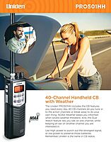 Uniden PRO501 40-Channel Portable Handheld CB Radio