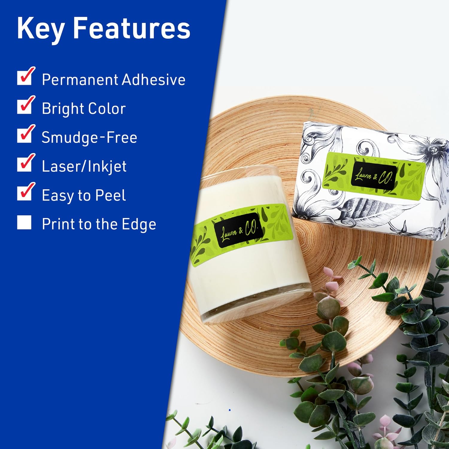 AVERY Printable Rectangle Labels with Sure Feed Technology