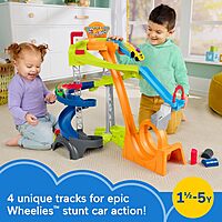 Fisher-Price Hot Wheels Little People Spiral Stunt Speedway