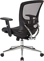 Office Star Mesh Seat and Back Office Task Chair with Lumbar Support and Height Adjustable Arms