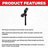 Scotty #405-BK Offshore Orca Rod Holder Kit w/ #459 Extension