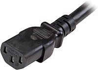 StarTech.com 3ft (1m) Heavy Duty Extension Cord, IEC 320 C13 to IEC 320 C20 Black Extension Cord, 15A 125V, 14AWG