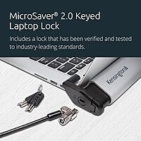 Kensington MacBook and Surface Laptop Locking Station with Keyed Lock Cable, Macbook Locks With 6 Foot Cable, Laptop Security Lock for Macbook Air/Pro, Laptop Locking Cable, K64453WW