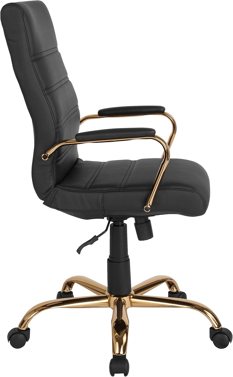 Flash Furniture Whitney Swivel LeatherSoft Desk Chair with Padded Seat and Armrests