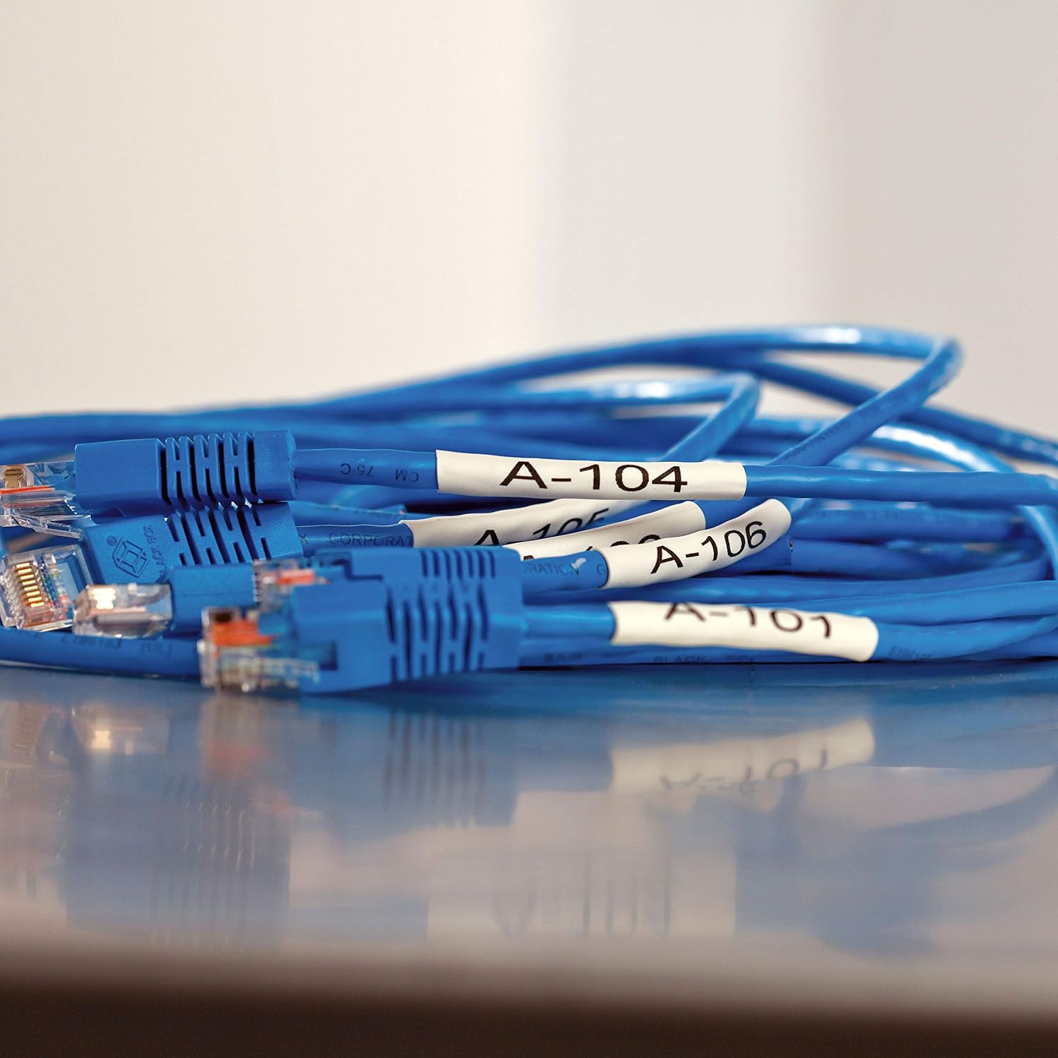 DYMO Rhino Industrial Heat-Shrink Labels, Black on White