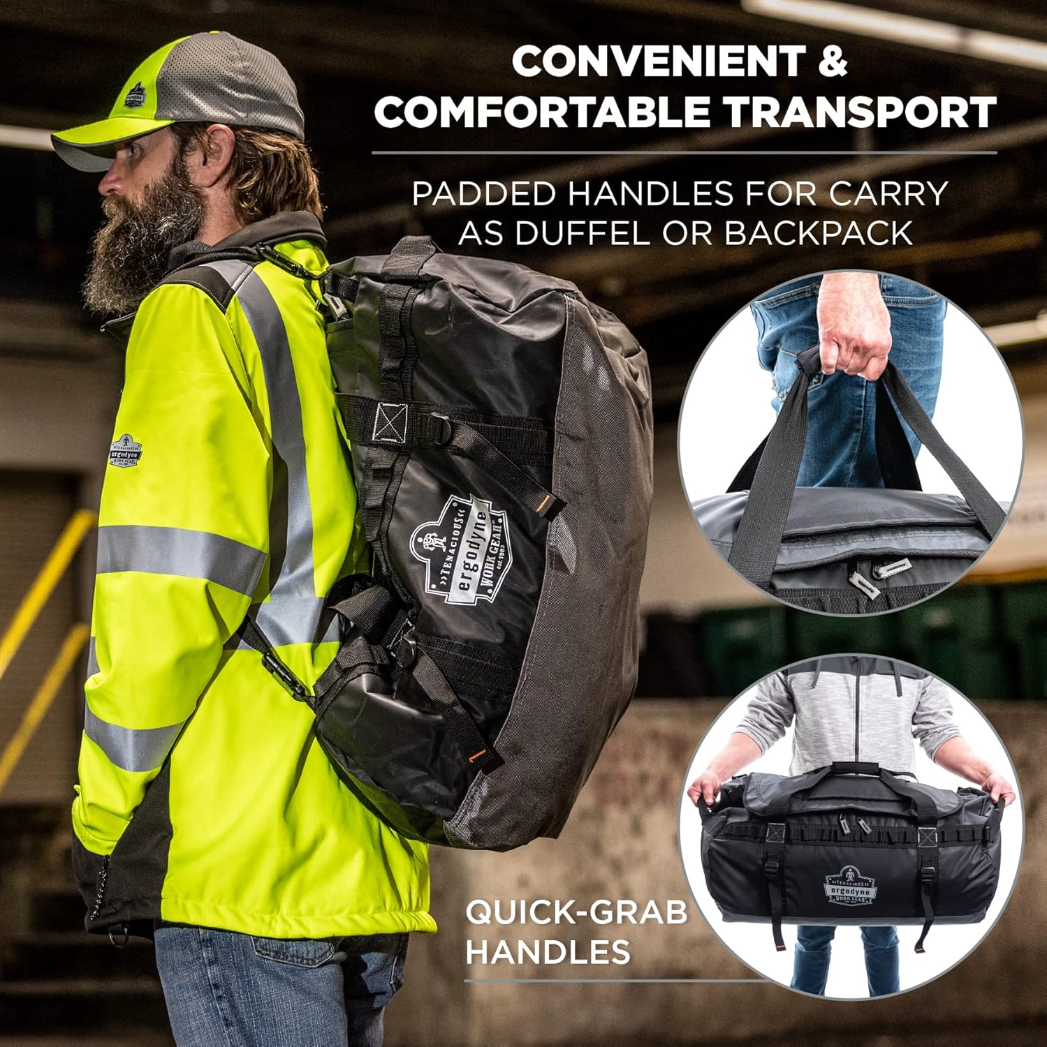 ERGODYNE Arsenal 5030 Water-Resistant Tarpaulin Duffel Bag