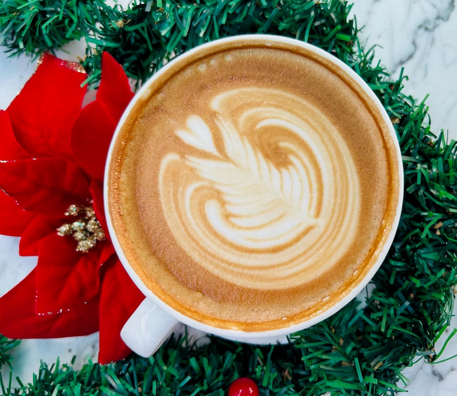 Barnies Coffee & Tea Co. Single Serve K Cup Decaf Coffee Pods, Santas White Christmas, Box Of 24 Pods