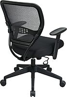Office Star Air Grid Mid-Back Mesh Chair, Black - 20.5 x 19.5 x 42 in