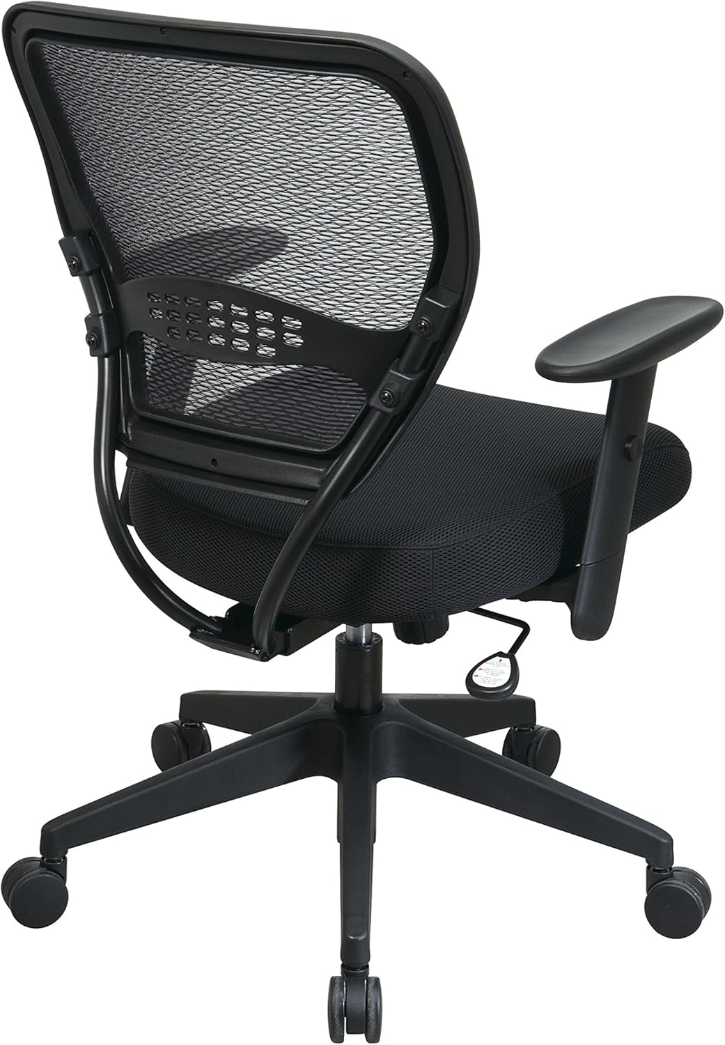 Office Star Air Grid Mid-Back Mesh Chair, Black - 20.5 x 19.5 x 42 in