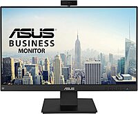 ASUS BE24EQK 23.8” Business Monitor with 1080P Full HD IPS, Eye Care, DisplayPort HDMI, Frameless, Built-in Adjustable 2MP Webcam, Mic Array, Stereo speaker, Video Conference,BLACK