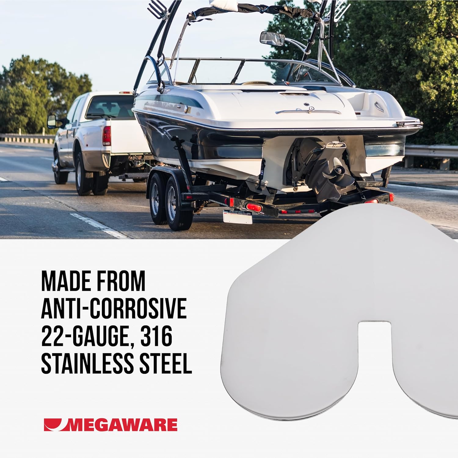 Megaware - XL ScuffBuster Bow Guard with Notch for Boats - Protects from Scuffs and Scratches