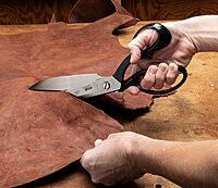 Crescent Wiss 12" Wide Blade Bent Handle Industrial Shears - Professional Heavy Duty Utility Scissors Tool for Sewing Fabric