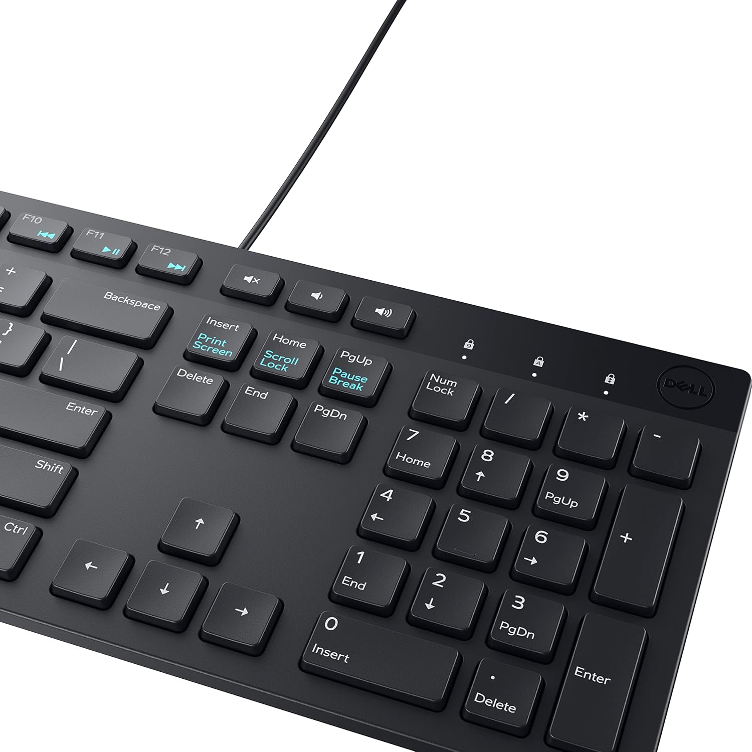 Dell Wired Keyboard and Mouse - KM300C - USB Keyboard - Black - USB Cable Mouse - Optical - 1000 dpi - DELLKM300CUS