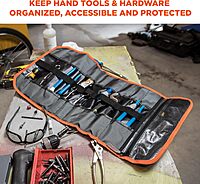 Ergodyne Arsenal 5871 Tool Roll-Up Pouch, 21-Pockets, Polyester, Black , Tall