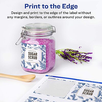 Avery Glossy White Rectangle Labels, Sure Feed Technology, 4.75" x 3.5", 40 Labels, Print-to-The-Edge, Laser/Inkjet Printable