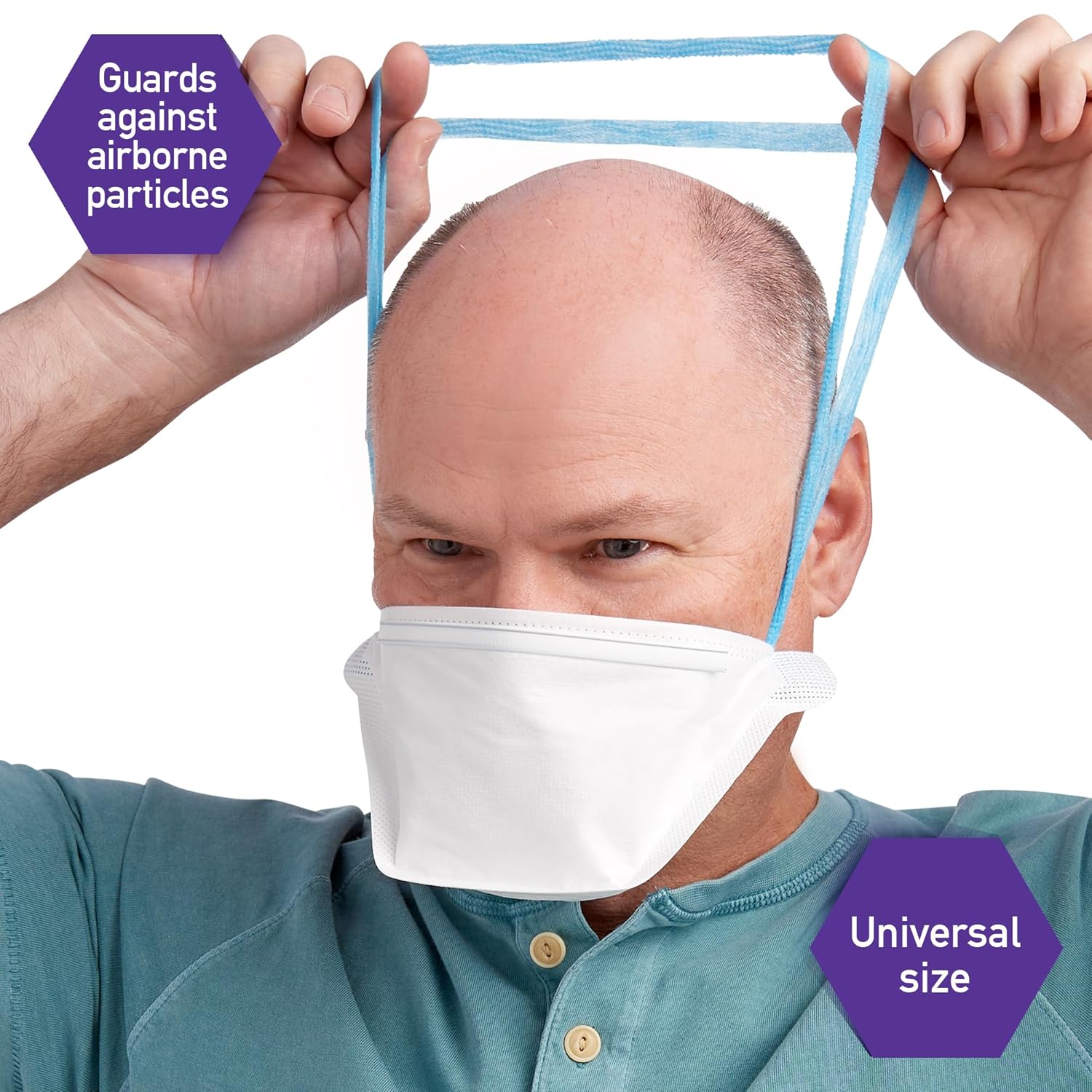 Kimberly-Clark Professional N95 Pouch Respirator (53358), NIOSH-Approved, Made in U.S.A., Regular Size, 50 Respirators/Bag