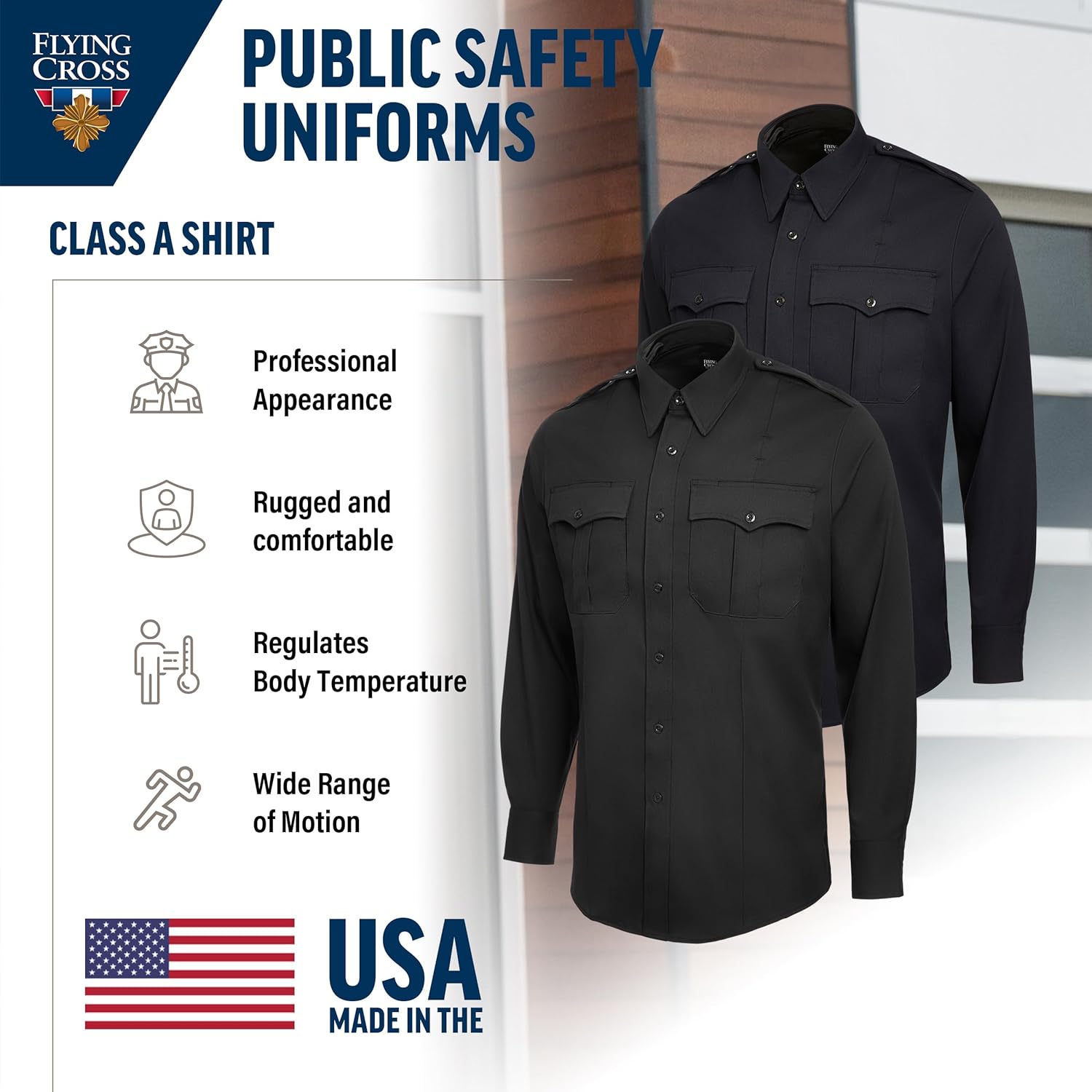 Flying Cross Core Flex/Core S.T.A.T. Men's Class A Long Sleeve Shirt