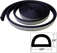 TACO Metals Taco Marine V30-0109B10-1 Weather Seal Tape - 3/8" x 5/8" x 10', Black