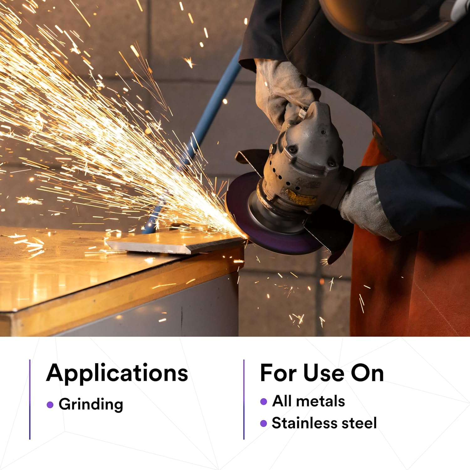 3M Cubitron 3 Depressed Center Grinding Wheel, 90002, 36+, T27, 4-1/2 in x 1/4 in x 5/8 in-11, Pack of 10, ANSI