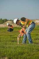 Crescent Lufkin 1/2" x 150' Hi-Viz Orange Engineer's Fiberglass Tape Measure - FE150D 45.7 m