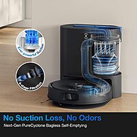 DEEBOT N20e PLUS Robot Vacuum Cleaner - Bagless - 10,000Pa Suction, 350min Runtime - UNBOXED DEAL (BOX SLIGHTLY DAMAGED)