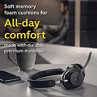 Jabra Evolve2 65 - USB-A MS Teams Stereo with Charging Stand - Black Wireless Headset/Music Headphones
