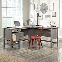 Sauder Cottage Road L Shaped Desk Computer Desk with Drawers and Cable Management