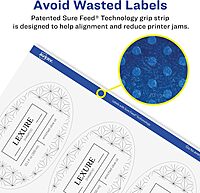 AVERY Glossy Clear Oval Labels, Sure Feed Technology, 4.25" x 2.5", Laser/Inkjet Printable
