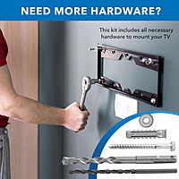 Mount-It! Universal TV Mounting Hardware Kit, Lag Screw and Drill Bit Set Includes Screws, Washers, Fischer Anchors, Wood Drill Bit and Concrete Drill Bit for Easy Installation