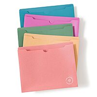 U Brands U-Eco Poly File Jacket, Set of 10, Letter Size, 1in Expansion, Assorted Brights